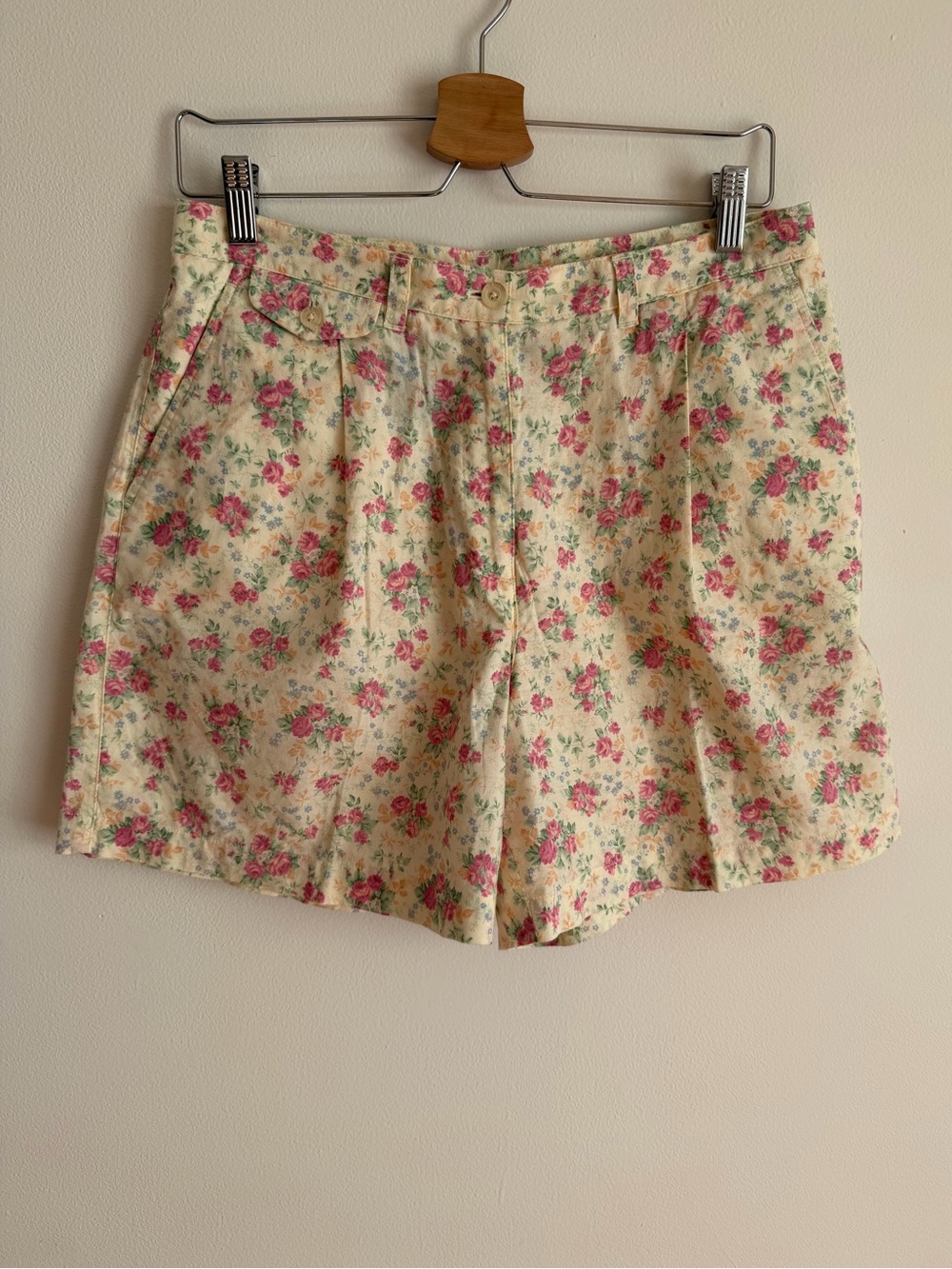 Vintage 90s Lauren Ralph Lauren Floral Pleated High Rise Shorts Cottagecore 12P